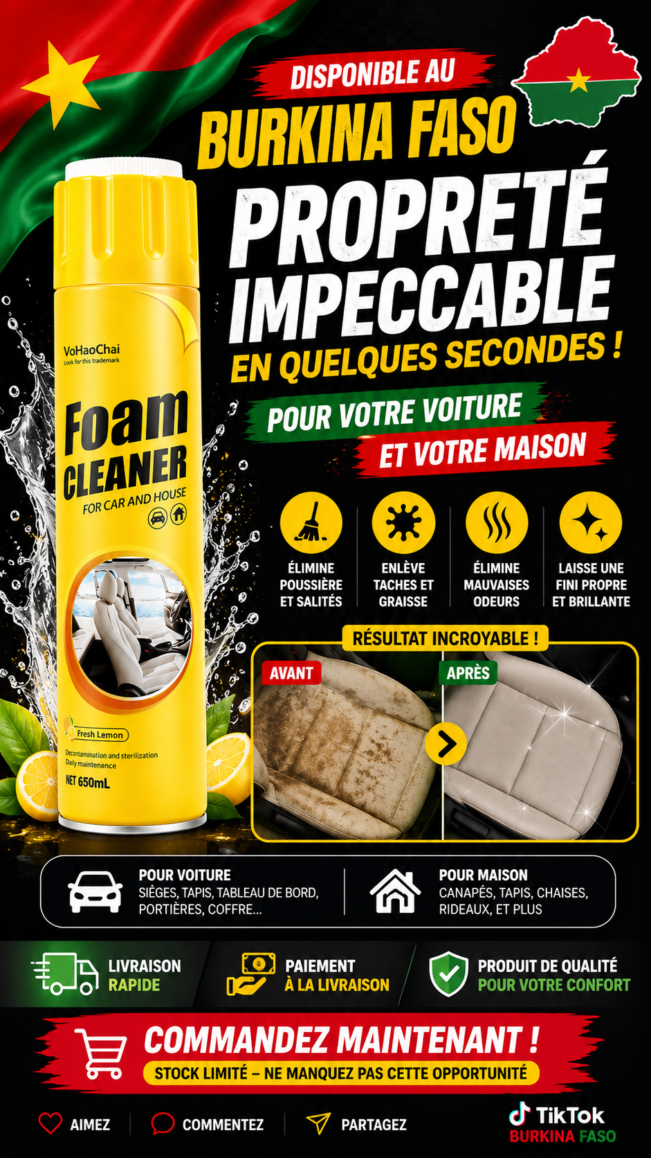 Mousse Nettoyante Multifonction